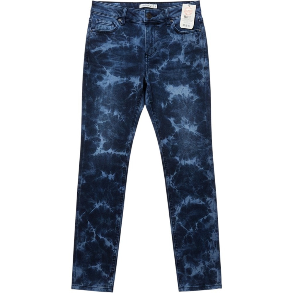 Wonder Nation Girls Tie Dye Jeggings Blue Black Acid Wash Size L 10-12 NWT